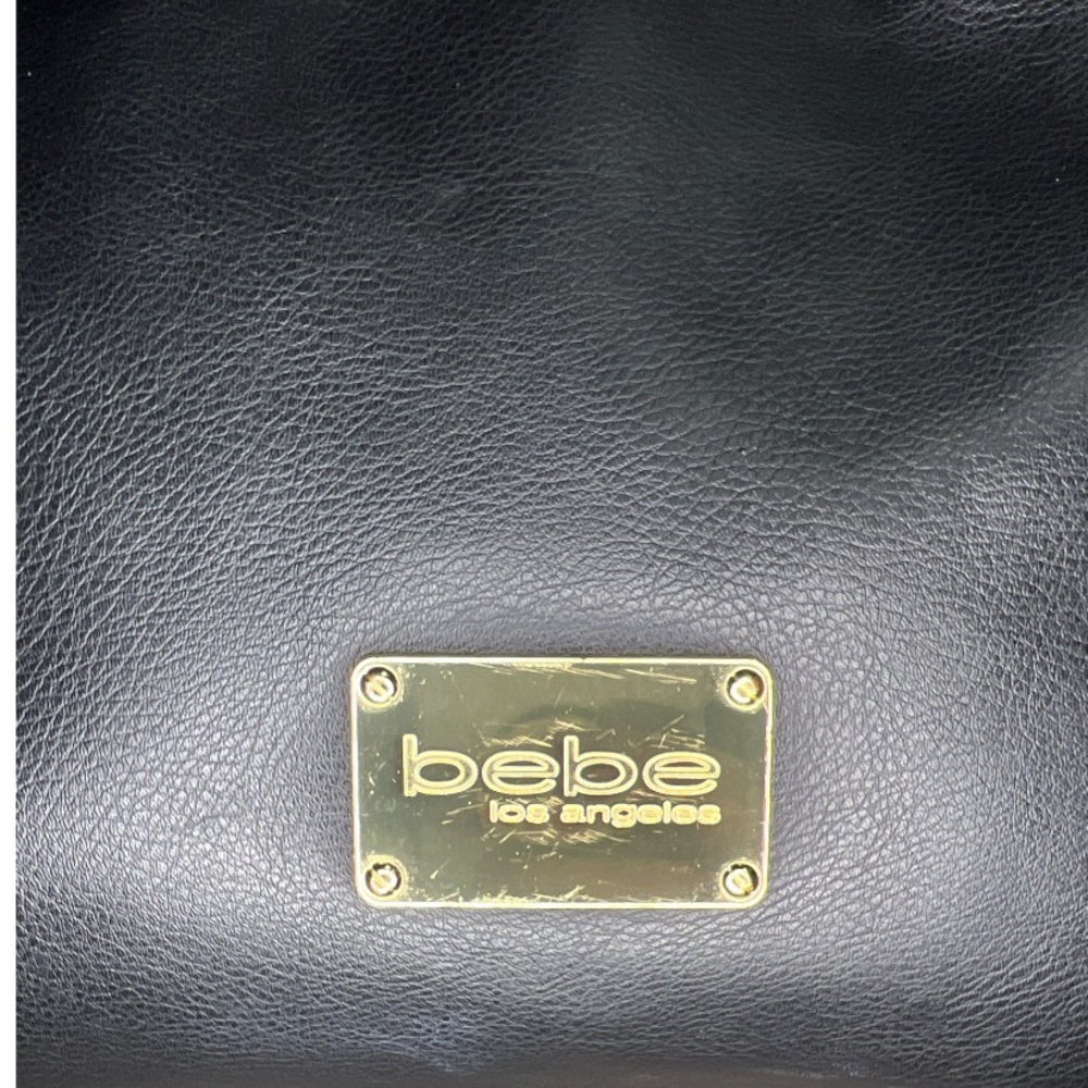 Bebe Colette Tripe entry bag. Gold tone hardware. - Picture 3 of 9